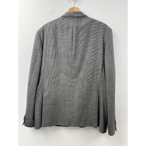 Versace Collection Wool Blazer  Sports Coat Gray houndstooth  Sz 54 - Picture 11 of 15